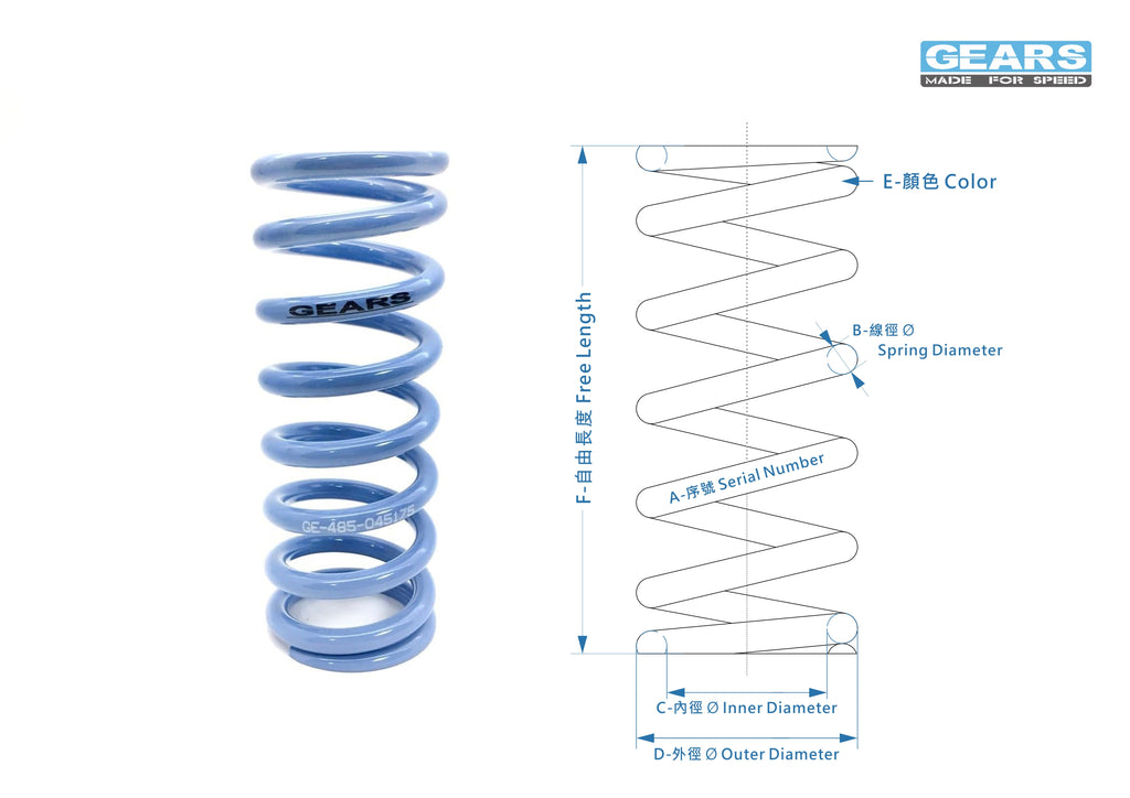 Gears Rear Suspension Spring – Gears Racing
