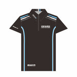 2023 Gears Racing Design Classico Black Fast Drying Polo Shirt GRD-2310-PO-CK