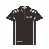 2023 Gears Racing Design Classico Black Fast Drying Polo Shirt GRD-2310-PO-CK
